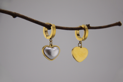 Heart Shape Earrings - Stainless Steel