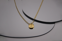 Colar Name Letter - Pendente Redondo - Aço Inoxidável