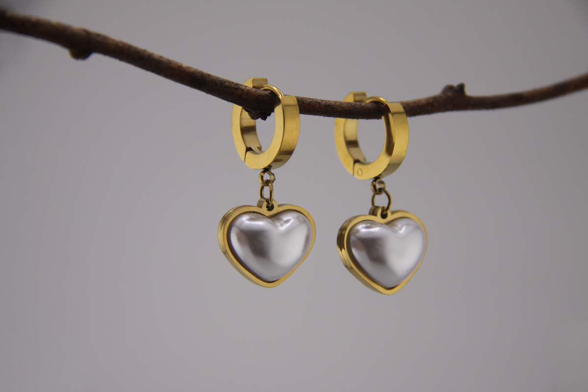 Brincos Heart Shape - Aço Inoxidável